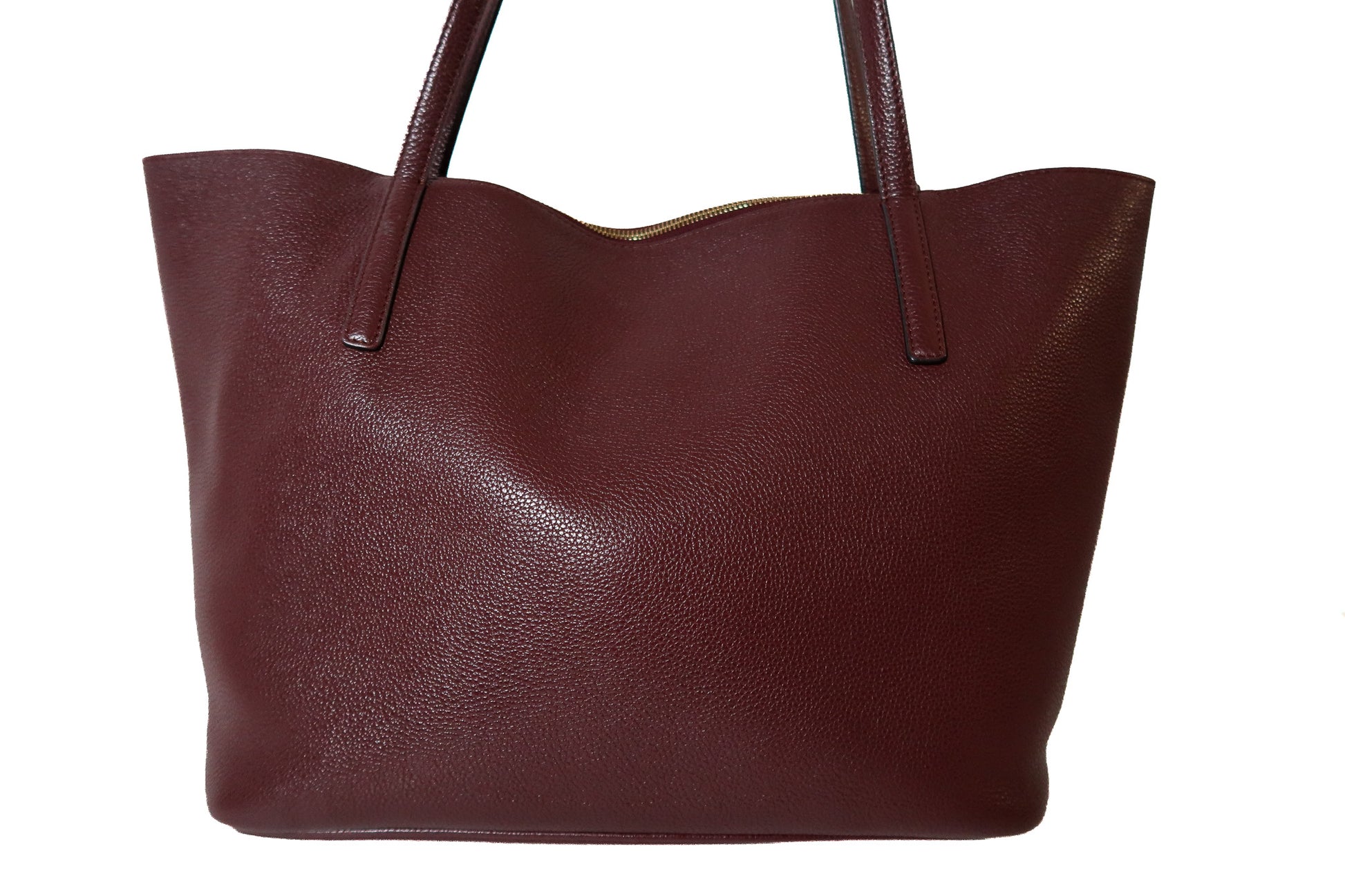 Salvatore Ferragamo Burgundy Wine Red Leather Tote with Gold - additional view 2