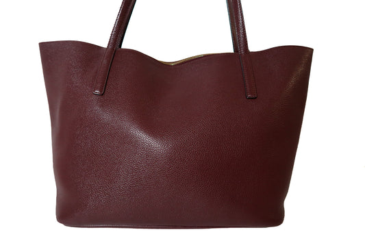 Salvatore Ferragamo Burgundy Wine Red Leather Tote with Gold - additional view 2