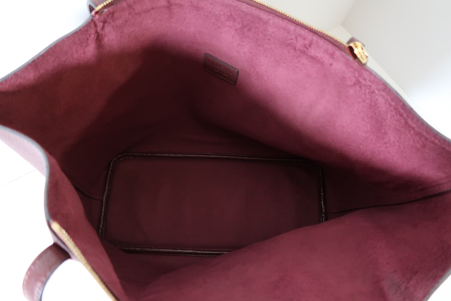Salvatore Ferragamo Burgundy Wine Red Leather Tote with Gold - additional view 9