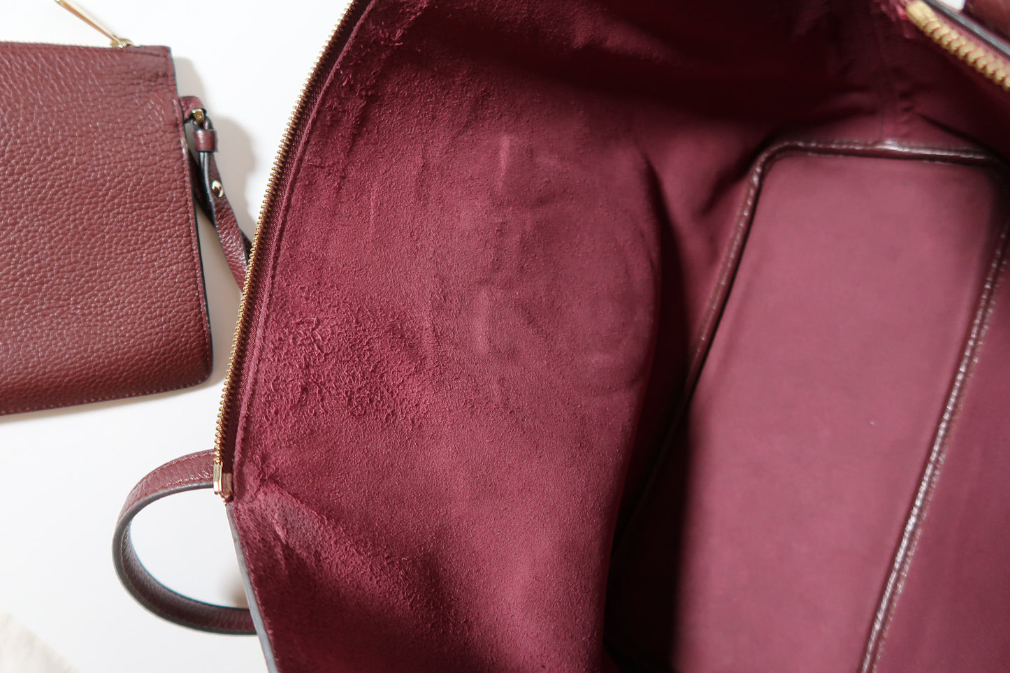 Salvatore Ferragamo Burgundy Wine Red Leather Tote with Gold - additional view 11