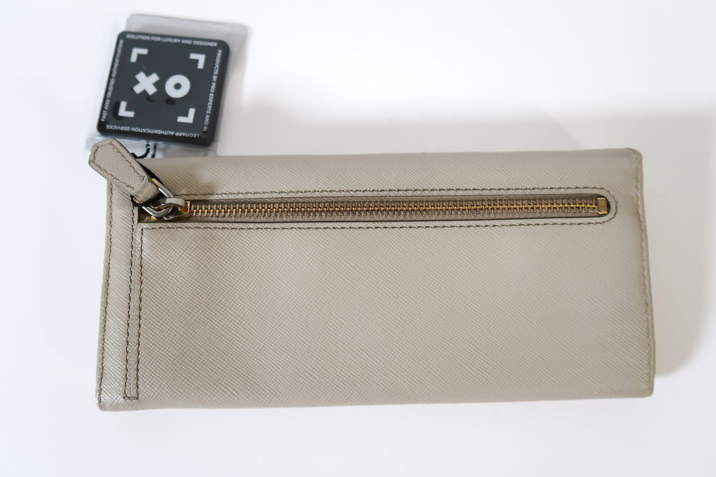 Prada Saffiano Continental Flap Wallet – White - additional view 4