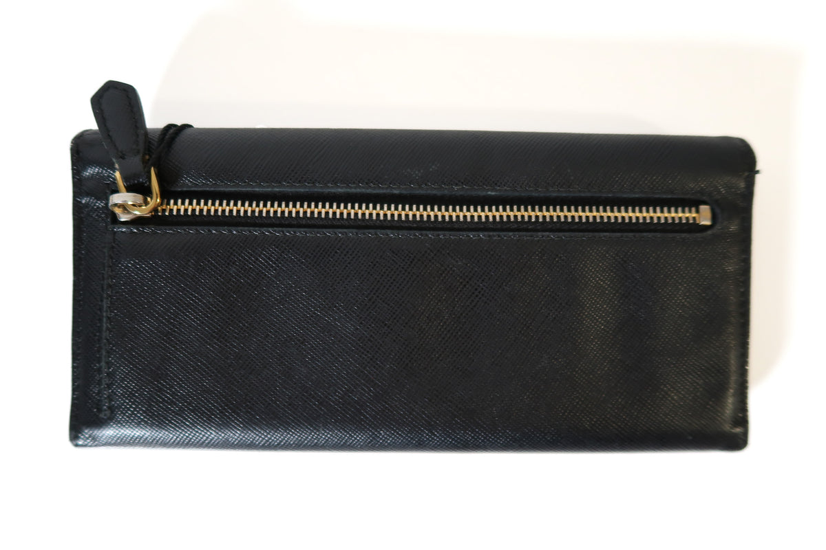 Prada Saffiano Leather Continental Flap Wallet - additional view 4