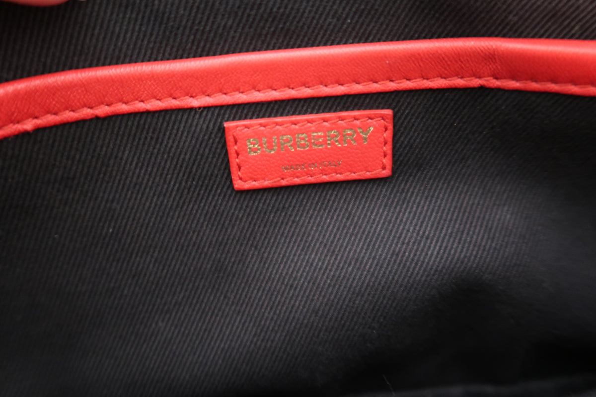 Burberry Medium Banner House Check Leather Tote – Black - additional view 6