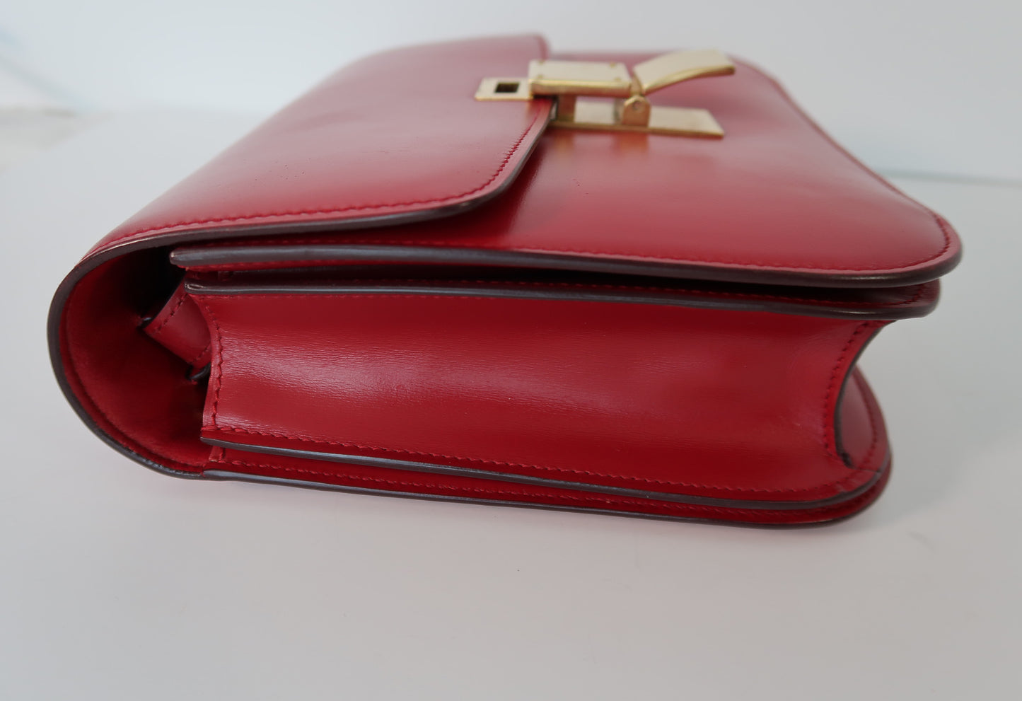 Celine Medium Classic Box Calfskin Shoulder Bag – Red - additional view 4