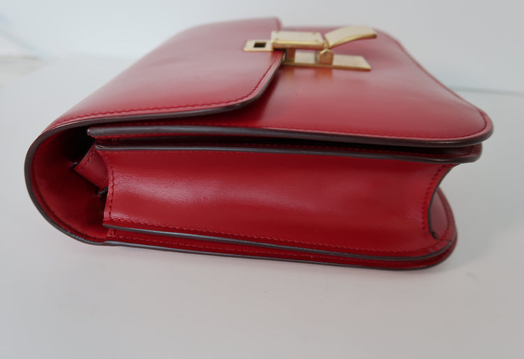 Celine Medium Classic Box Calfskin Shoulder Bag – Red - additional view 4