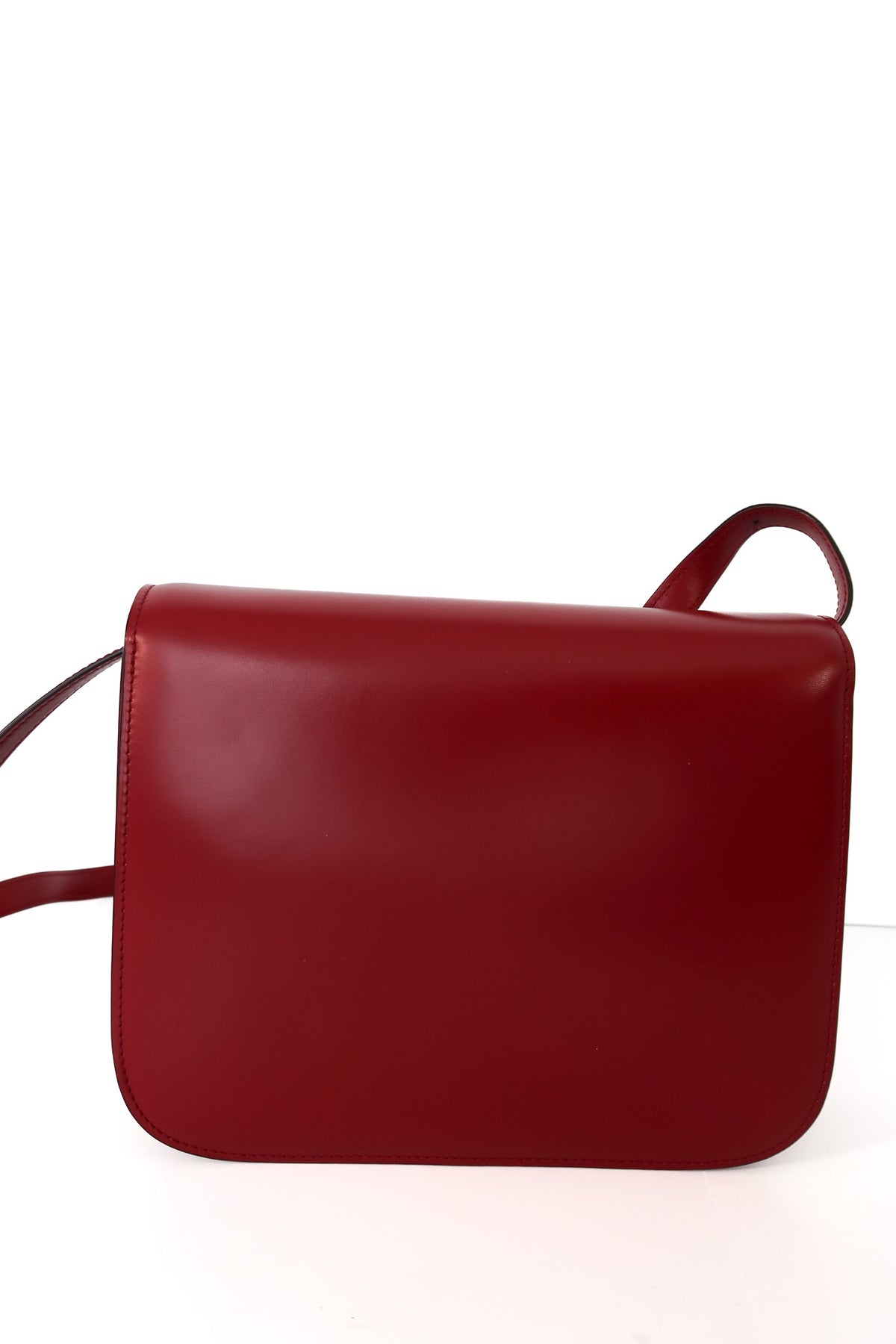 Celine Medium Classic Box Calfskin Shoulder Bag – Red - additional view 3