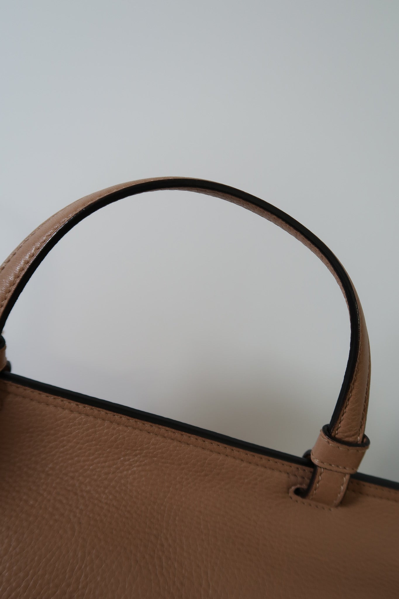 Gucci Large Beige Bamboo Top Handle Leather Bag