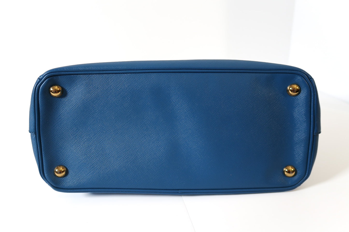 Prada Galleria Blue Saffiano Leather Double Zip Tote Bag with Crossbody Strap - additional view 10