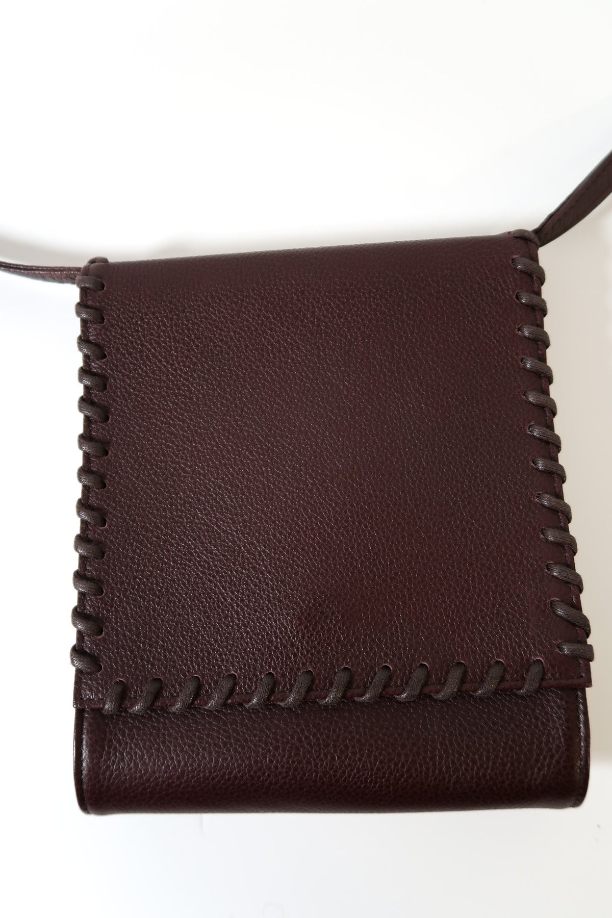 Vintage Yves Saint Laurent YSL Burgundy Leather Crossbody Bag - additional view 4
