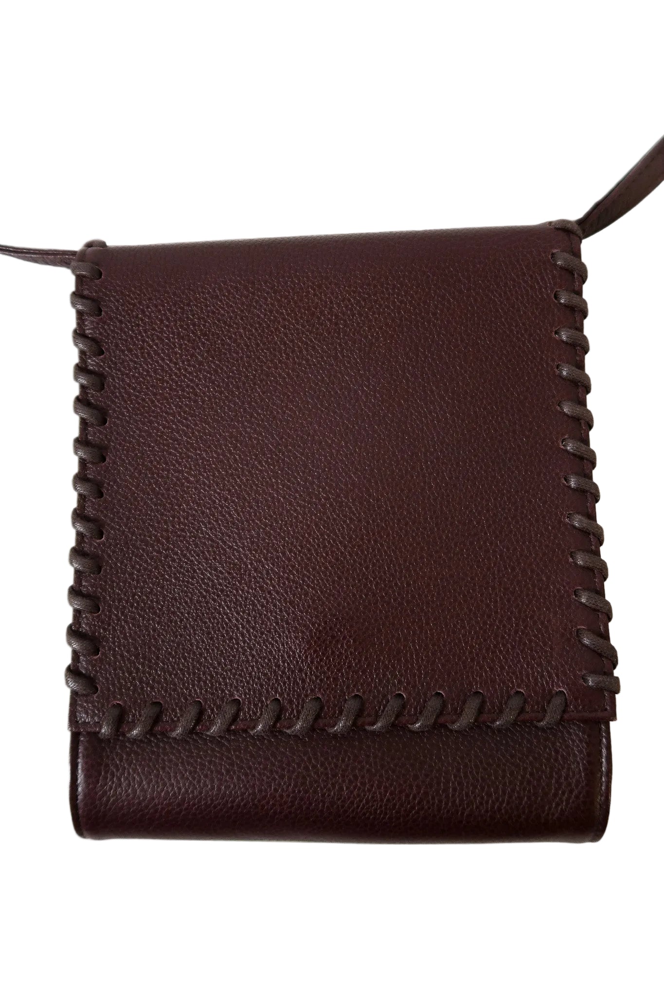 Vintage Yves Saint Laurent YSL Burgundy Leather Crossbody Bag