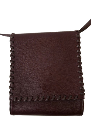 Vintage Yves Saint Laurent YSL Burgundy Leather Crossbody Bag