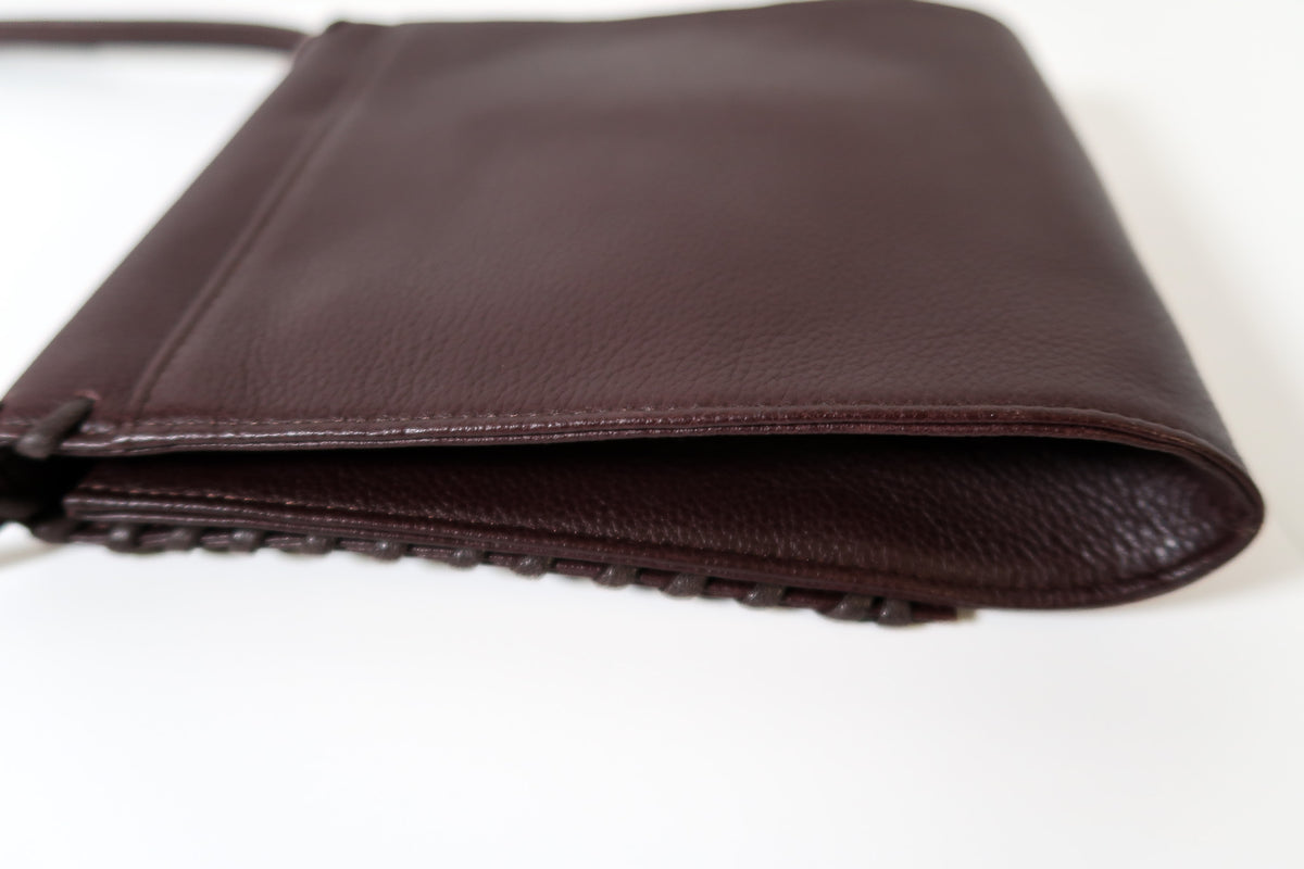 Vintage Yves Saint Laurent YSL Burgundy Leather Crossbody Bag - additional view 6