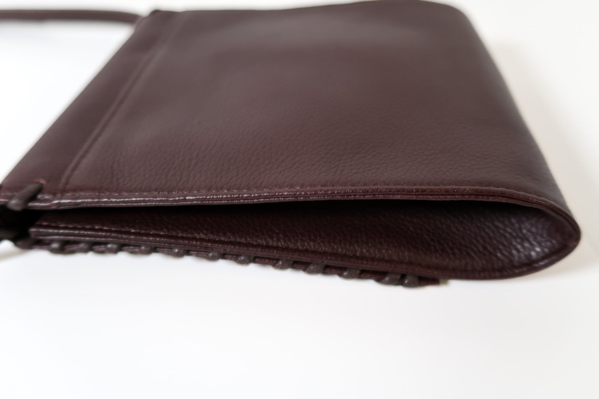 Vintage Yves Saint Laurent YSL Burgundy Leather Crossbody Bag - additional view 6