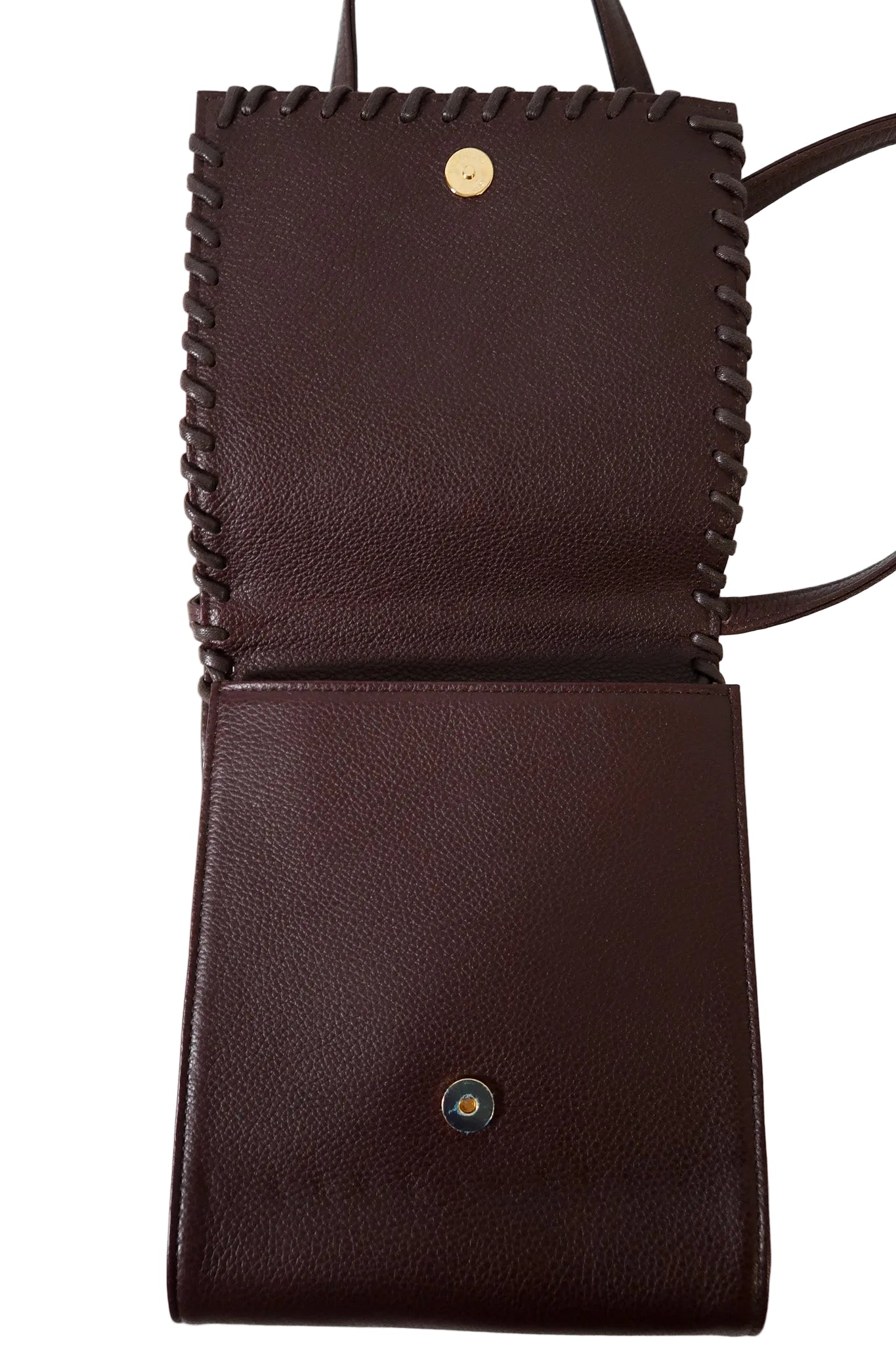 Vintage Yves Saint Laurent YSL Burgundy Leather Crossbody Bag - additional view 2