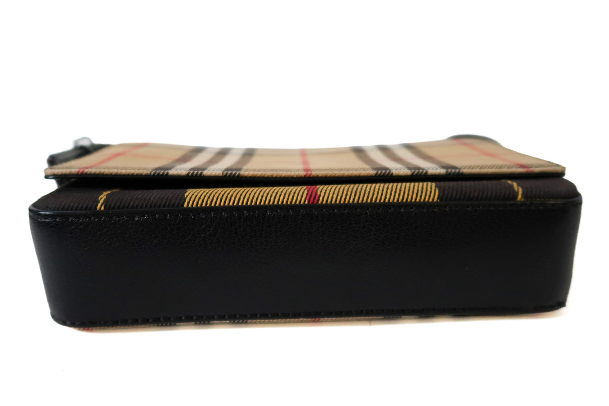 Burberry Hampshire Check Flap Shoulder Crossbody Bag - additional view 4