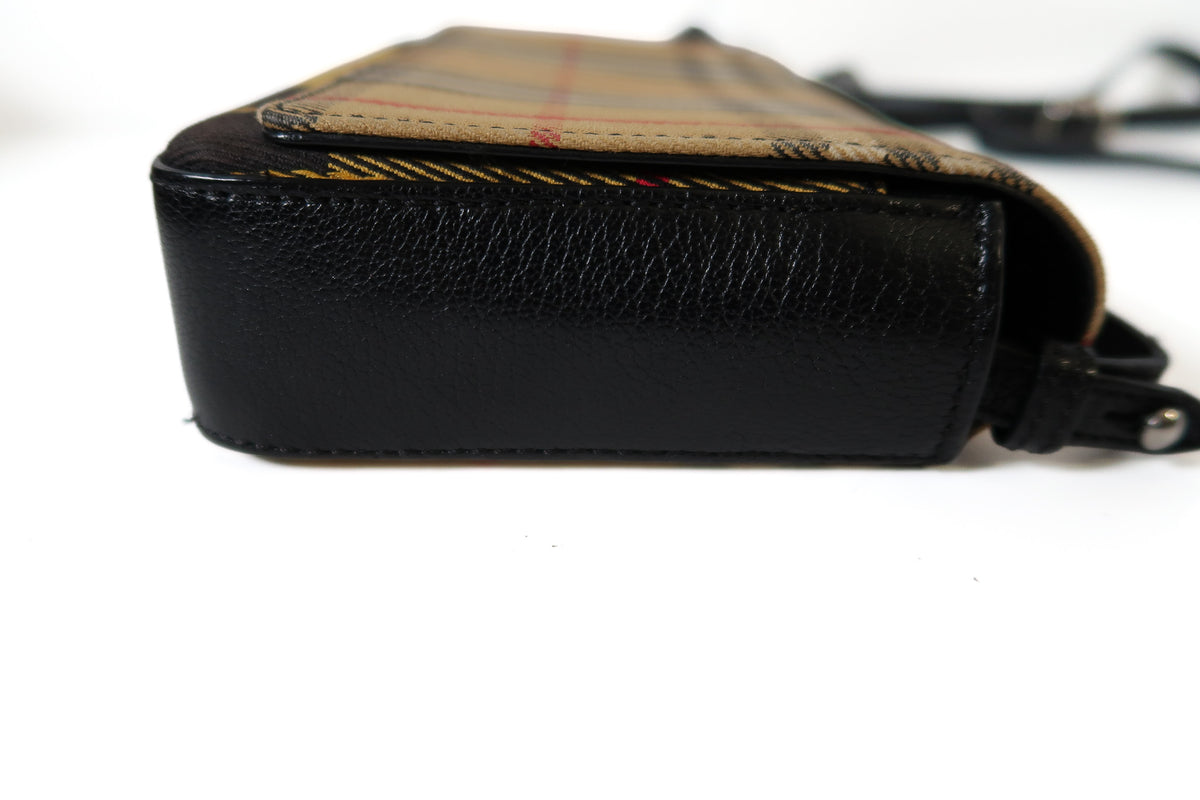 Burberry Hampshire Check Flap Shoulder Crossbody Bag - additional view 7