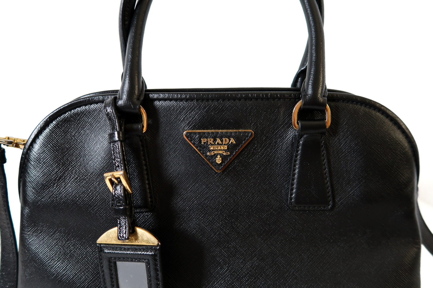 Prada Saffiano Lux Leather Promenade Vernice Dome Bag - additional view 7