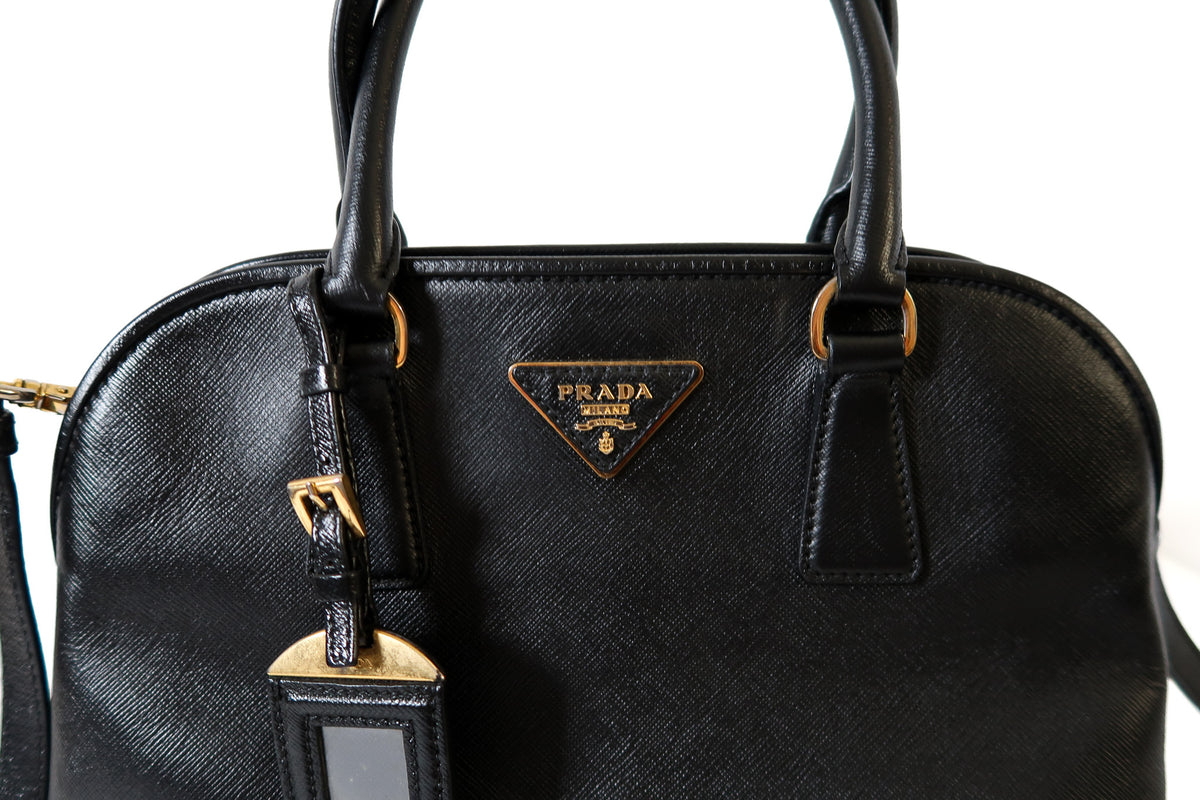 Prada Saffiano Lux Leather Promenade Vernice Dome Bag - additional view 7