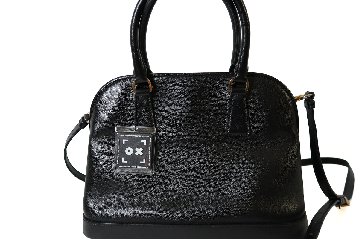 Prada Saffiano Lux Leather Promenade Vernice Dome Bag - additional view 2