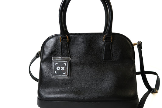 Prada Saffiano Lux Leather Promenade Vernice Dome Bag - additional view 2