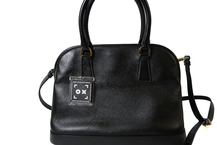 Prada Saffiano Lux Leather Promenade Vernice Dome Bag - additional view 2
