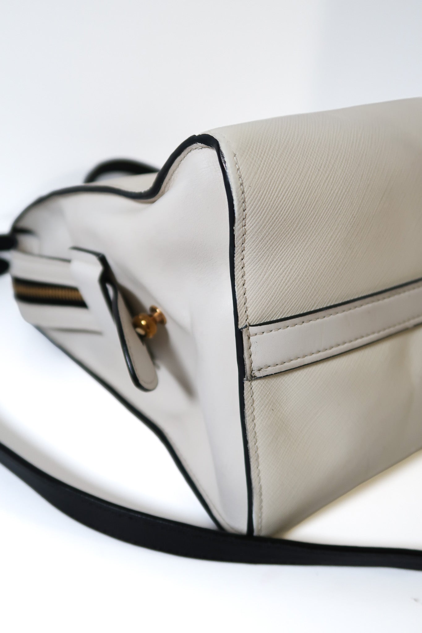 Prada Bicolor Saffiano and City Calf Esplanade Satchel with Crossbody Strap - additional view 14