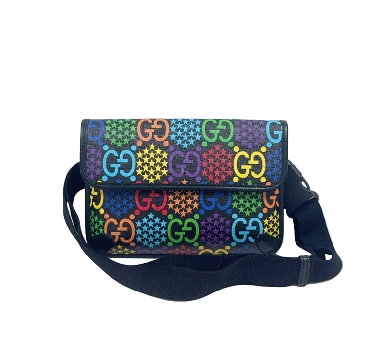 Gucci Psychedelic Print GG Coated Canvas Belt Bag