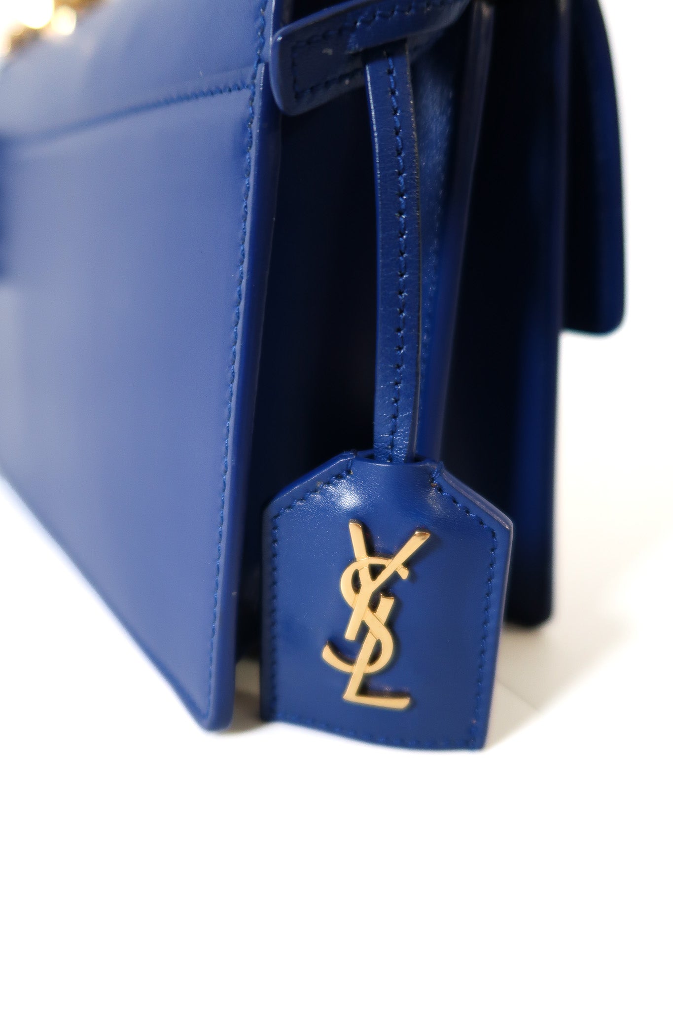 Yves Saint Laurent YSL High School Satchel bag in Royal Blue Smooth Calfskin Leather - additional view 3