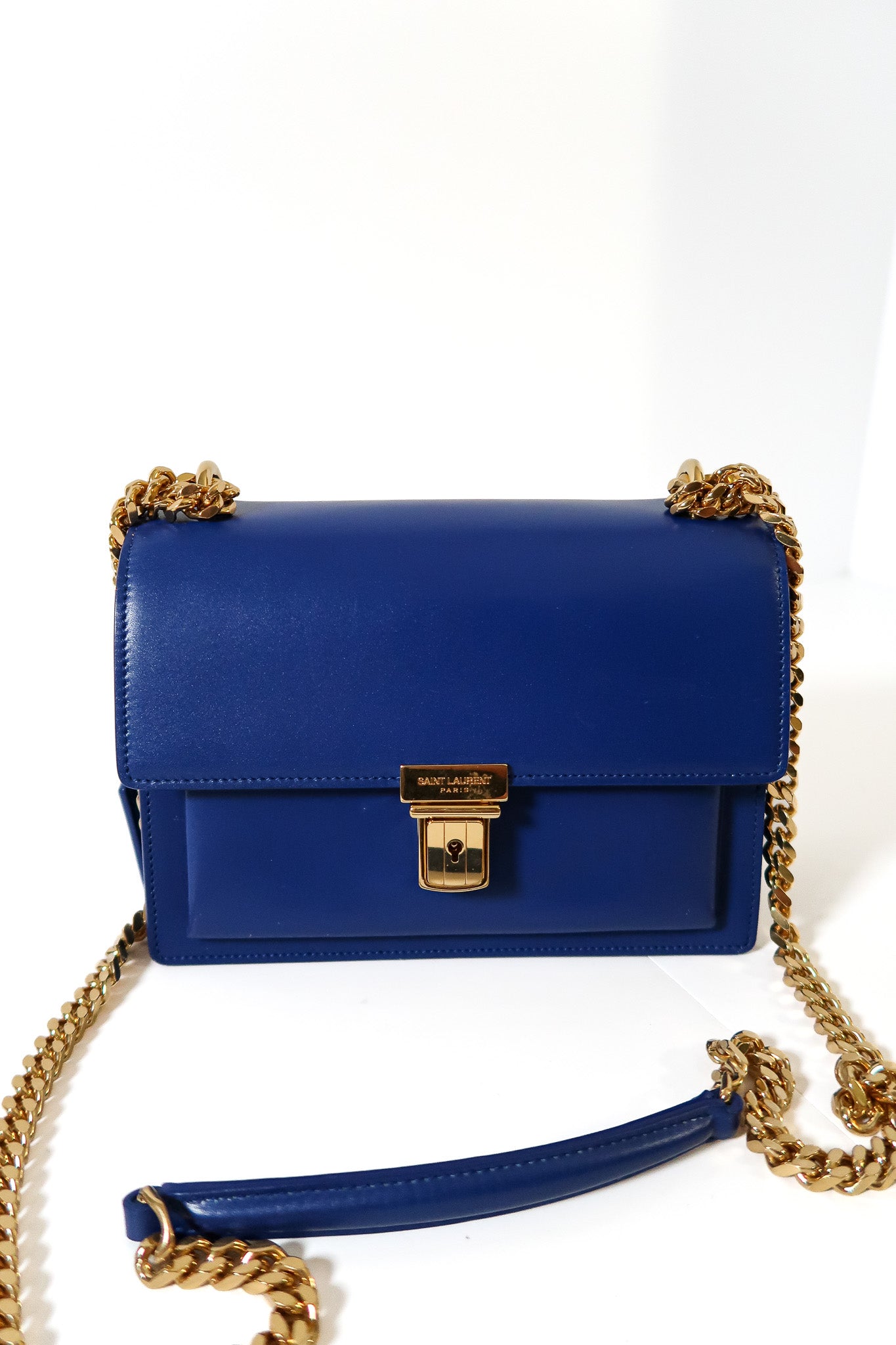 Yves Saint Laurent YSL High School Satchel bag in Royal Blue Smooth Calfskin Leather - additional view 18