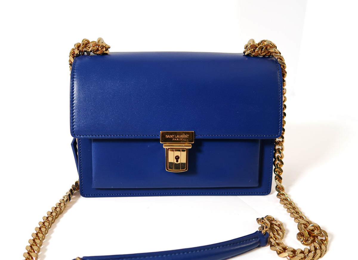 Yves Saint Laurent YSL High School Satchel bag in Royal Blue Smooth Calfskin Leather