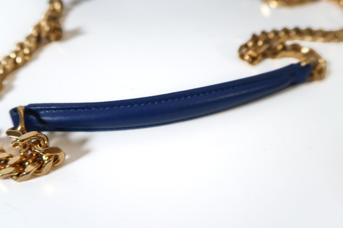 Yves Saint Laurent YSL High School Satchel bag in Royal Blue Smooth Calfskin Leather - additional view 16