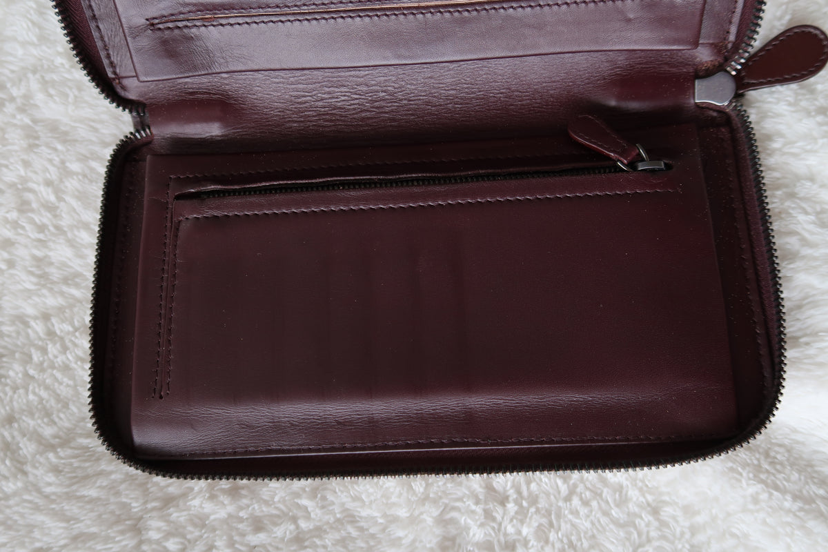 *New Pics* Bottega Veneta Nappa Intrecciato Convertible 2-Way Top Handle Shoulder Bag Clutch – Burgundy
