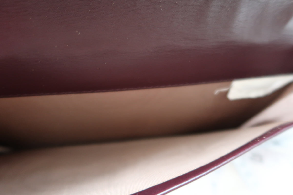*New Pics* Bottega Veneta Nappa Intrecciato Convertible 2-Way Top Handle Shoulder Bag Clutch – Burgundy