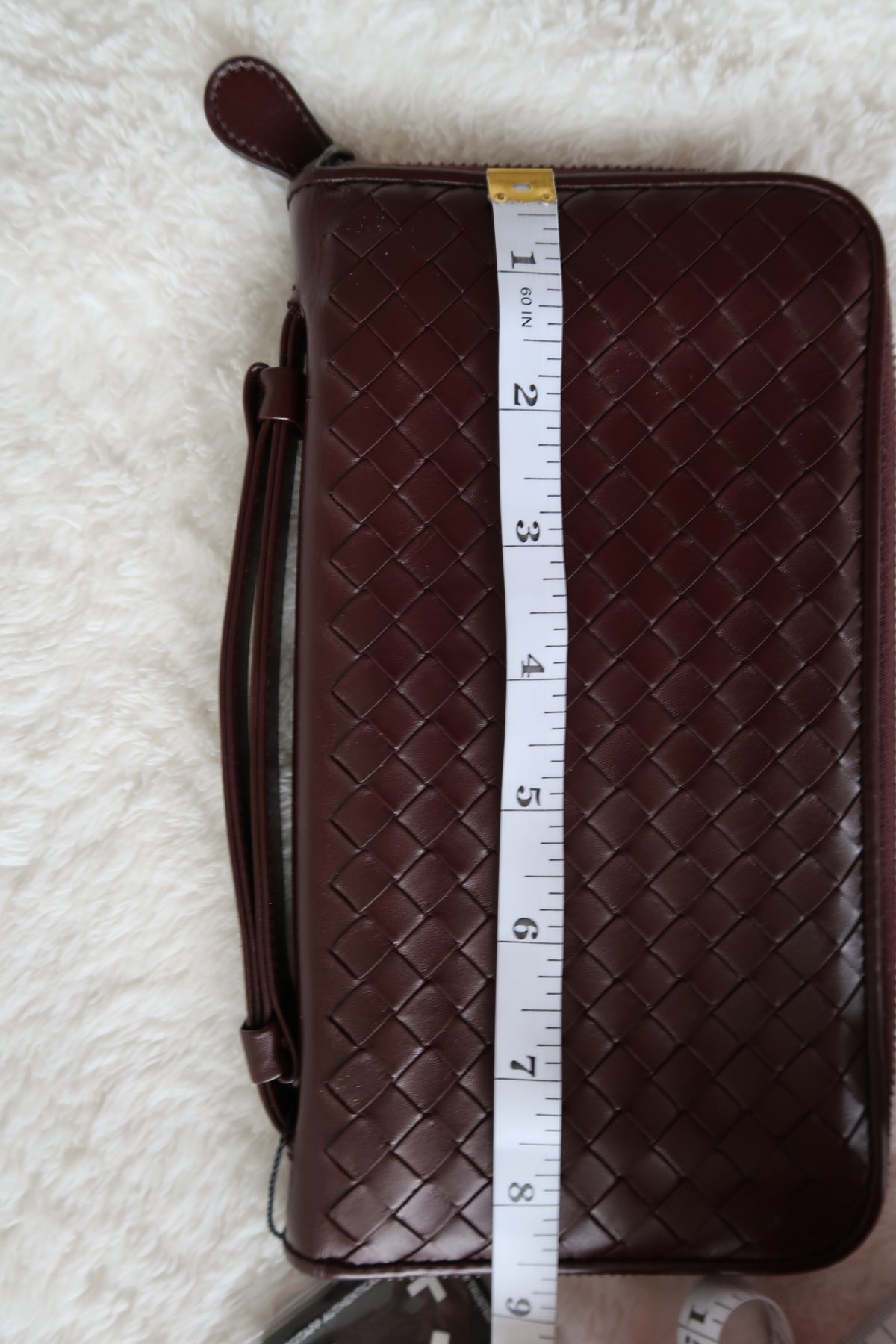 *New Pics* Bottega Veneta Nappa Intrecciato Convertible 2-Way Top Handle Shoulder Bag Clutch – Burgundy
