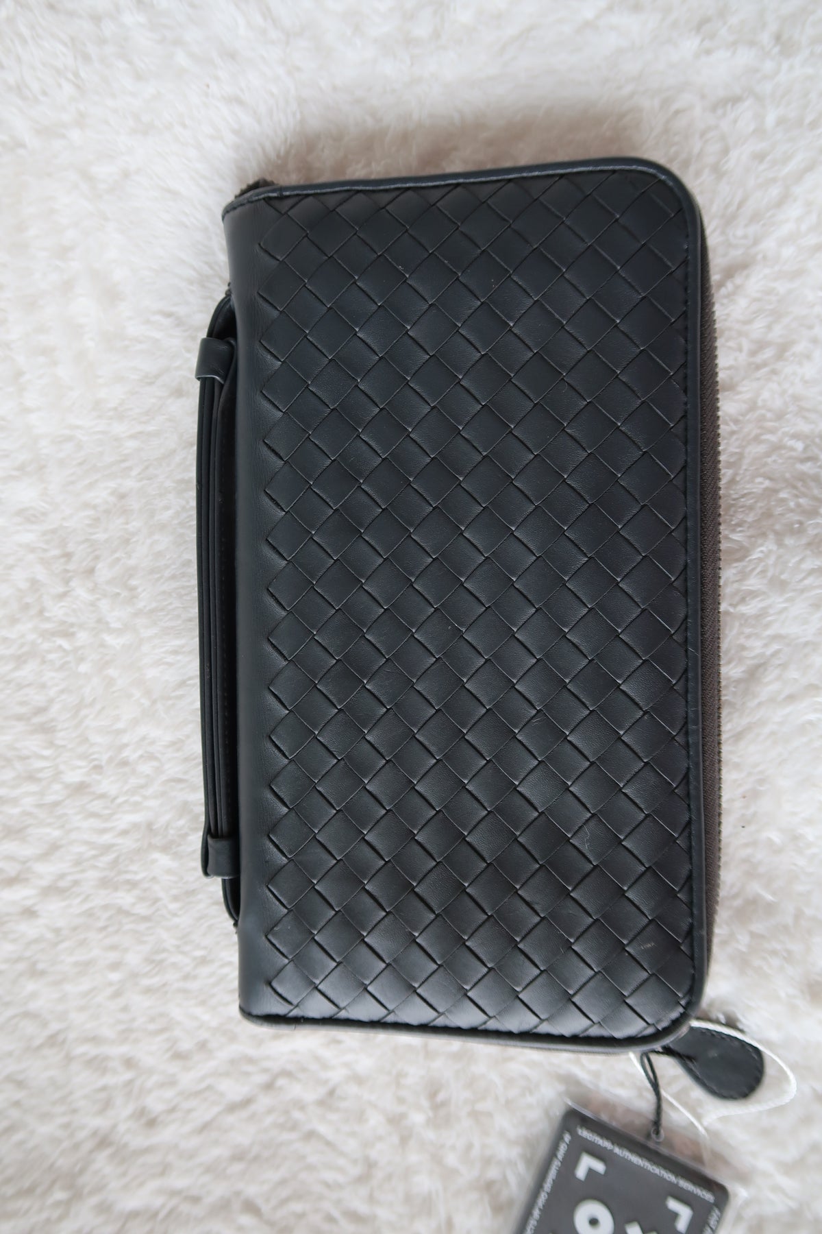 *New Pics* Bottega Veneta Intrecciato Convertible 2-Way Shoulder Bag / Clutch – Charcoal Dark Gray
