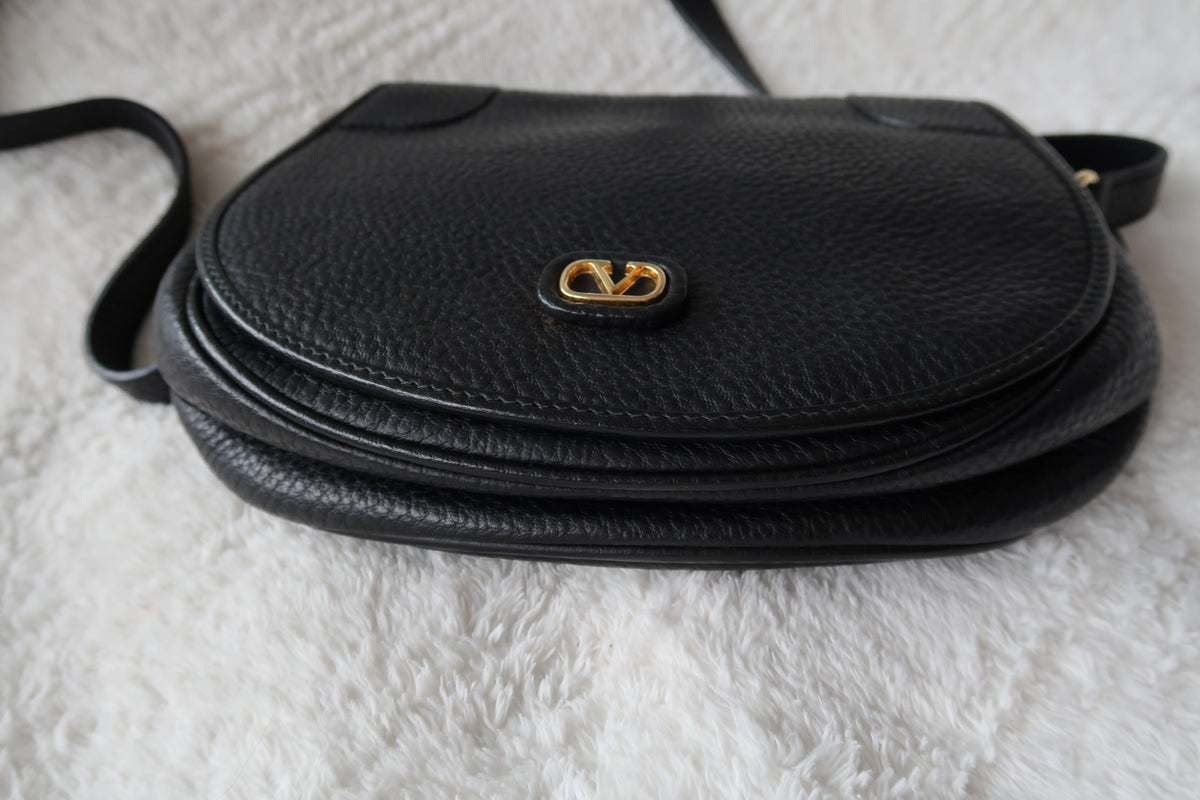 Valentino Black Leather Crossbody