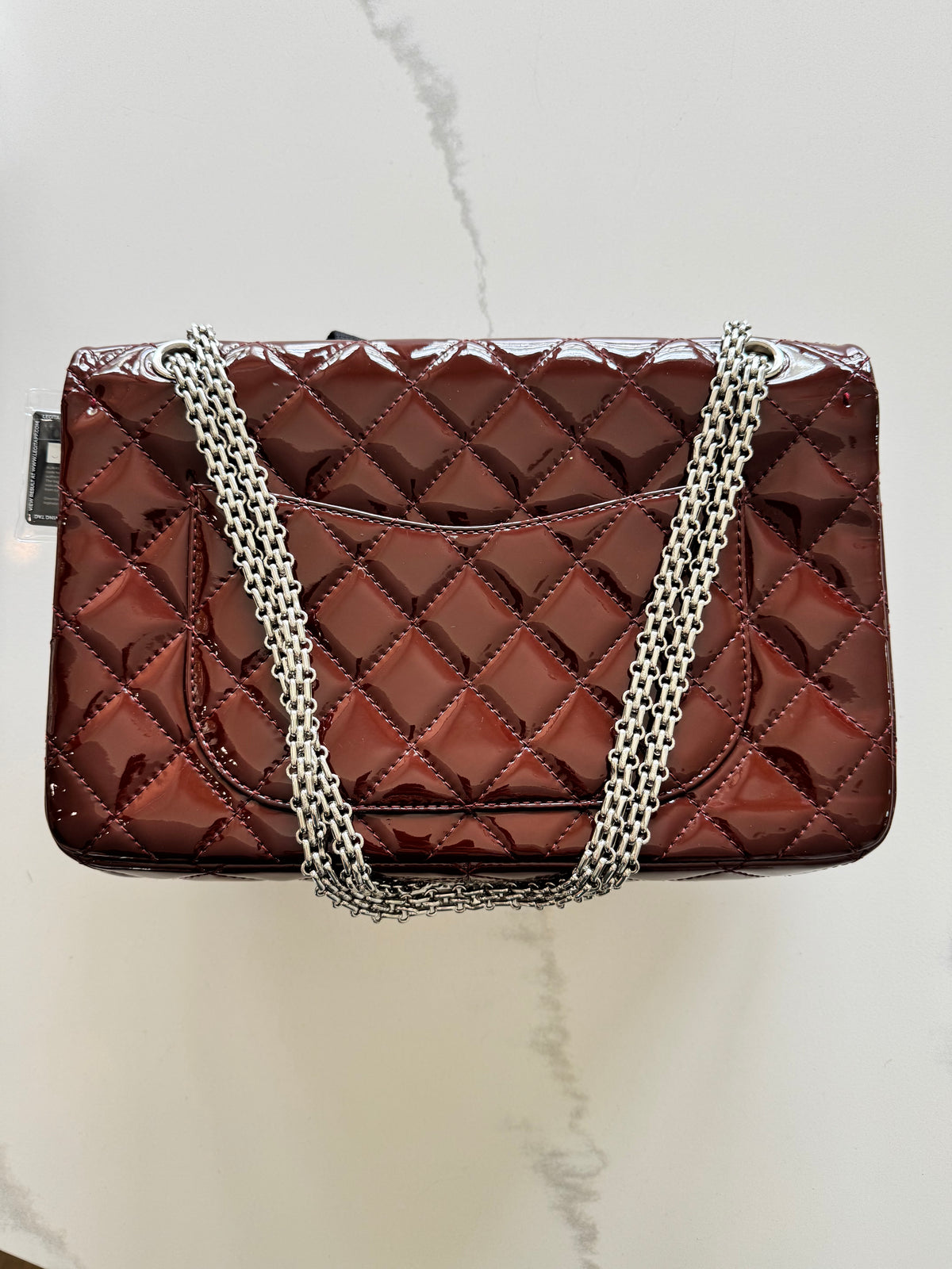 Chanel 2.55 Reissue Double-Flap Shoulder Bag – Burgundy Patent Leather