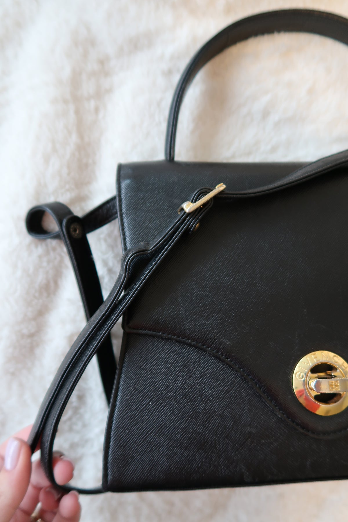 *New Pics* Givenchy Vintage 2-Way Leather Top Handle Bag