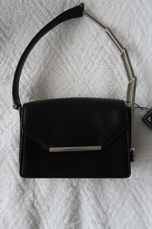 New Pics Rare Vintage Salvatore Ferragamo Black Leather Convertible Shoulder Bag – Adjustable Handle