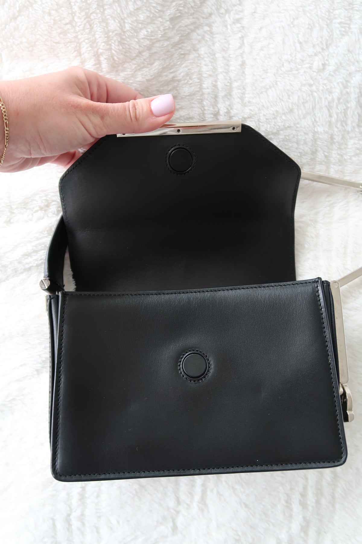 New Pics Rare Vintage Salvatore Ferragamo Black Leather Convertible Shoulder Bag – Adjustable Handle