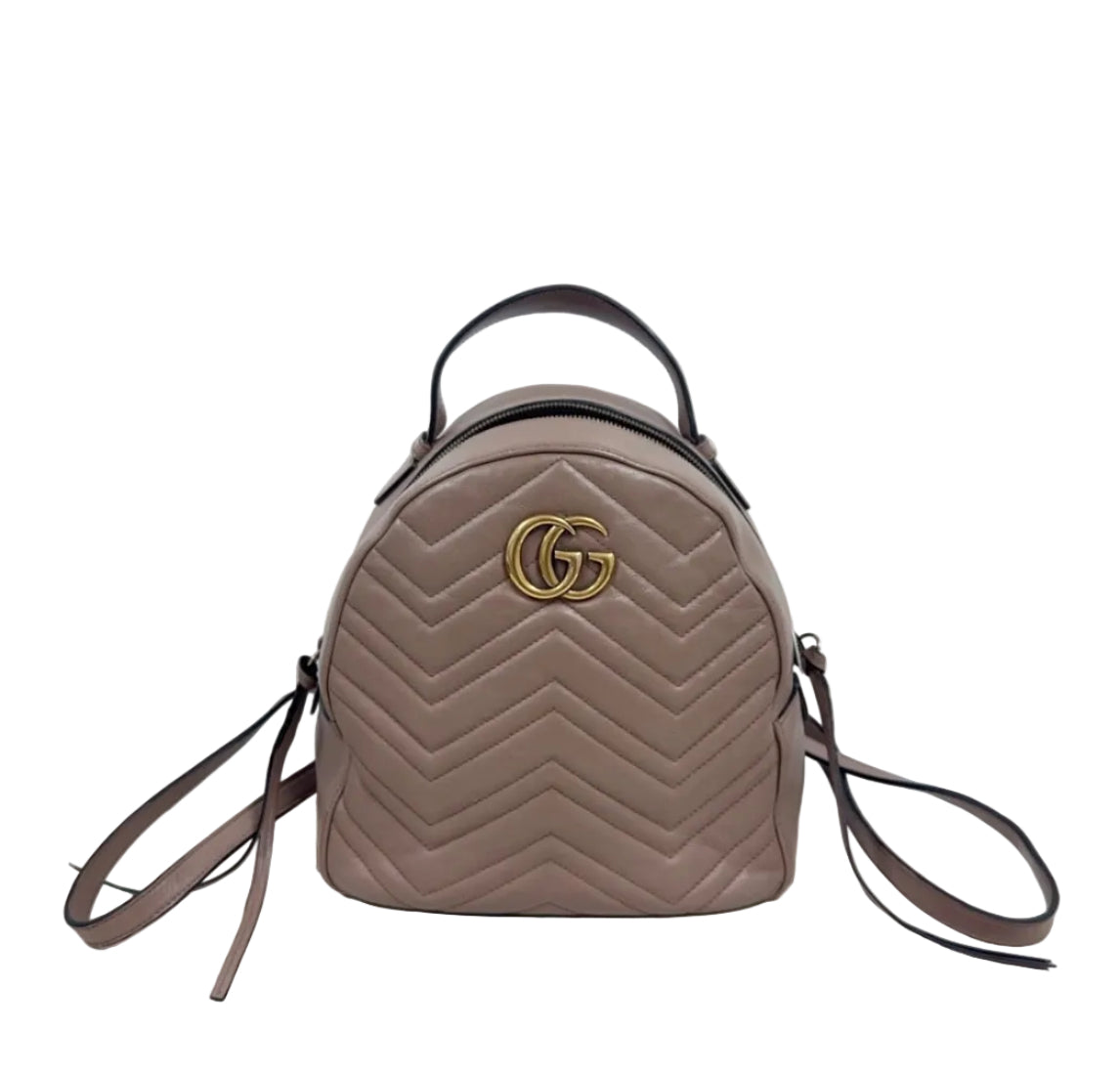 Gucci GG Marmont Matelassé Mini Backpack in Taupe Leather