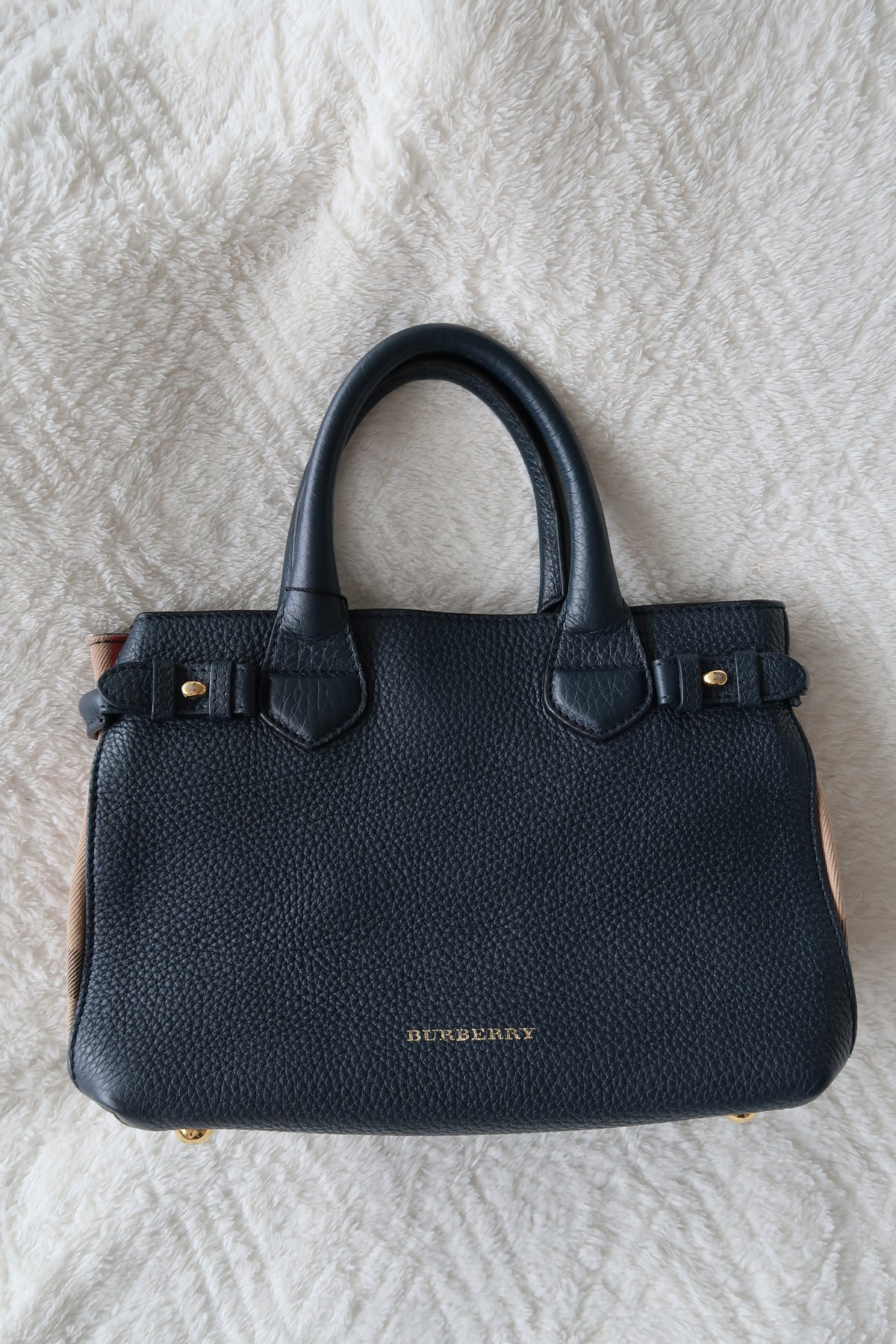 New Pics Burberry Banner Top Handle Tote Bag with Crossbody strap