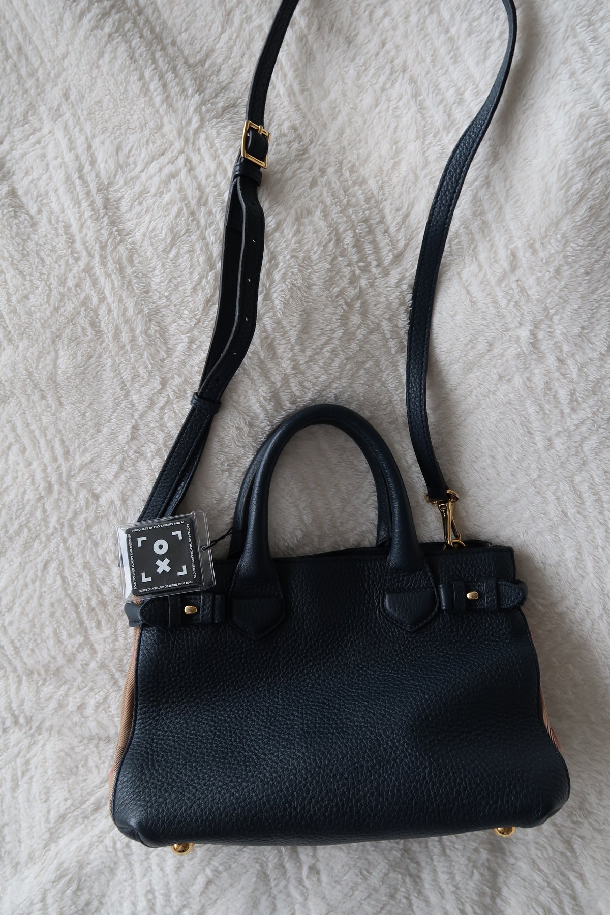 New Pics Burberry Banner Top Handle Tote Bag with Crossbody strap