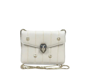 Bvlgari Serpenti Forever Stars Embellished Shoulder Bag – Ivory