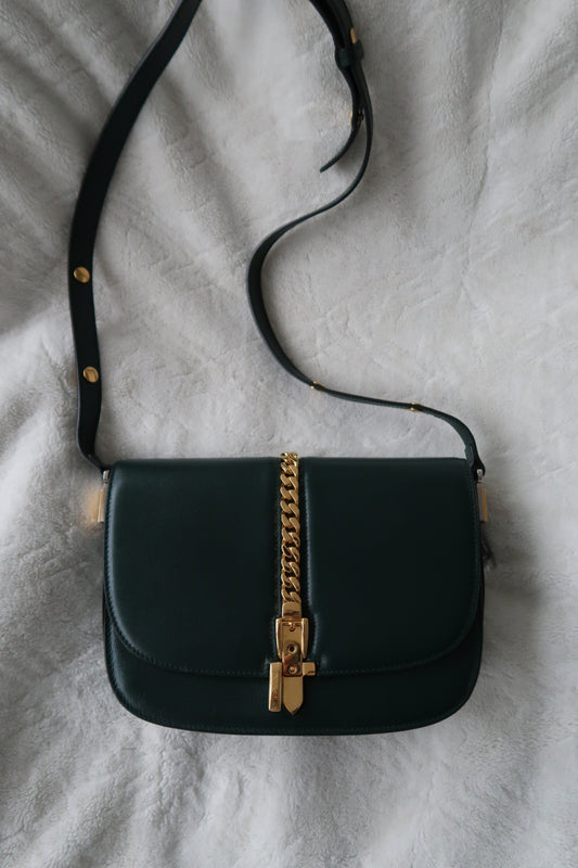 Gucci Sylvie 1969 Shoulder Bag – Dark Green Leather
