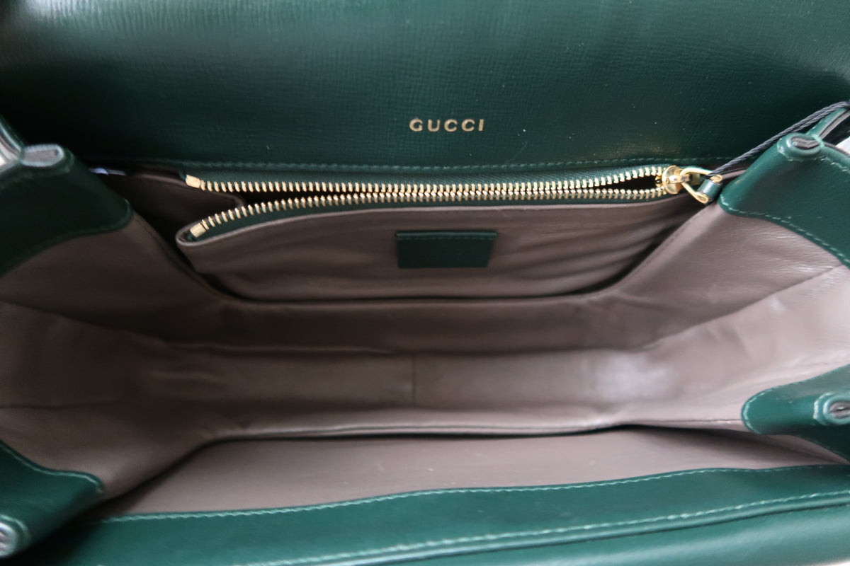 Gucci Sylvie 1969 Shoulder Bag – Dark Green Leather