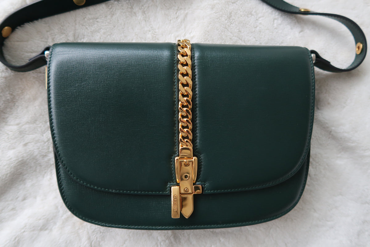 Gucci Sylvie 1969 Shoulder Bag – Dark Green Leather