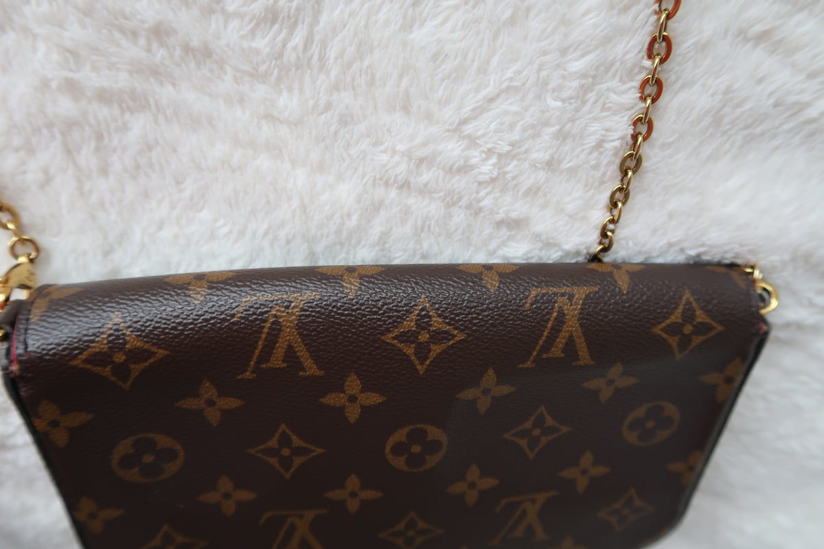 Louis Vuitton Monogram Pochette Chain Wallet / Crossbody – Excellent Condition