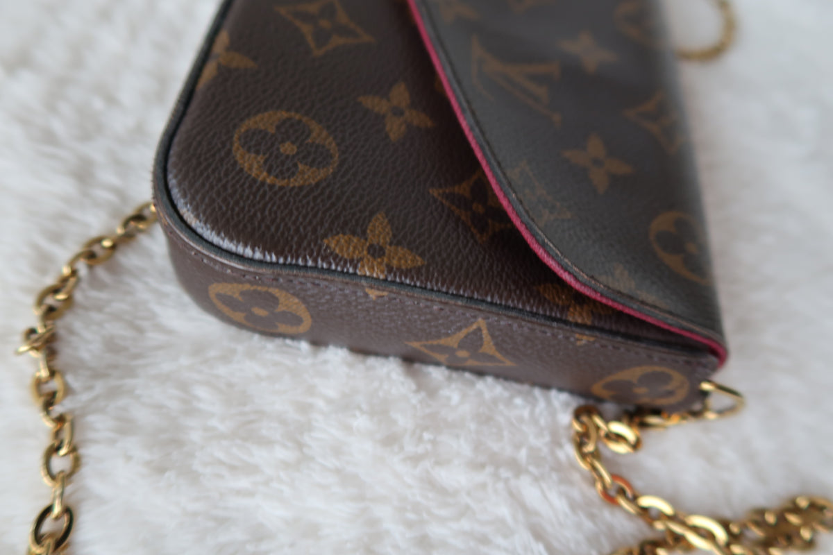 Louis Vuitton Monogram Pochette Chain Wallet / Crossbody – Excellent Condition
