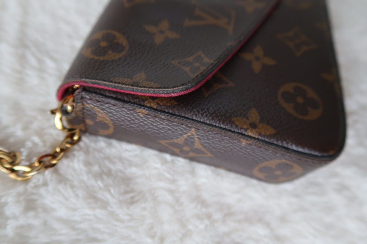 Louis Vuitton Monogram Pochette Chain Wallet / Crossbody – Excellent Condition